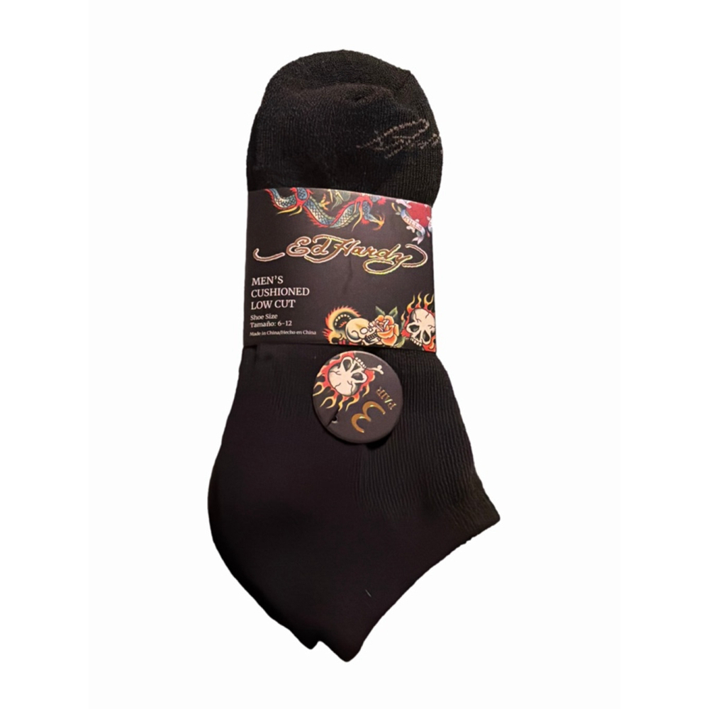 Men's Ed Hardy Low Cut Socks- 3 Pack